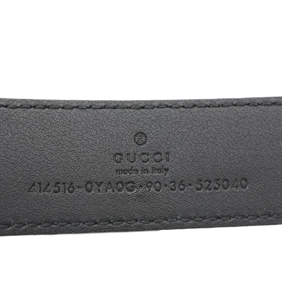 Gucci  GG Buckle Marmont Thin Leather Belt Size 90.36 Black 414516 - Picture 12 of 12